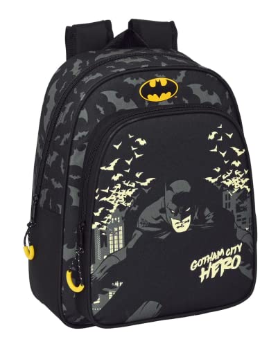 Safta Batman Hero Plecak dziecięcy z możliwością dostosowania do wózka, czarny, Estándar, swobodny, czarny, Estándar, Casual