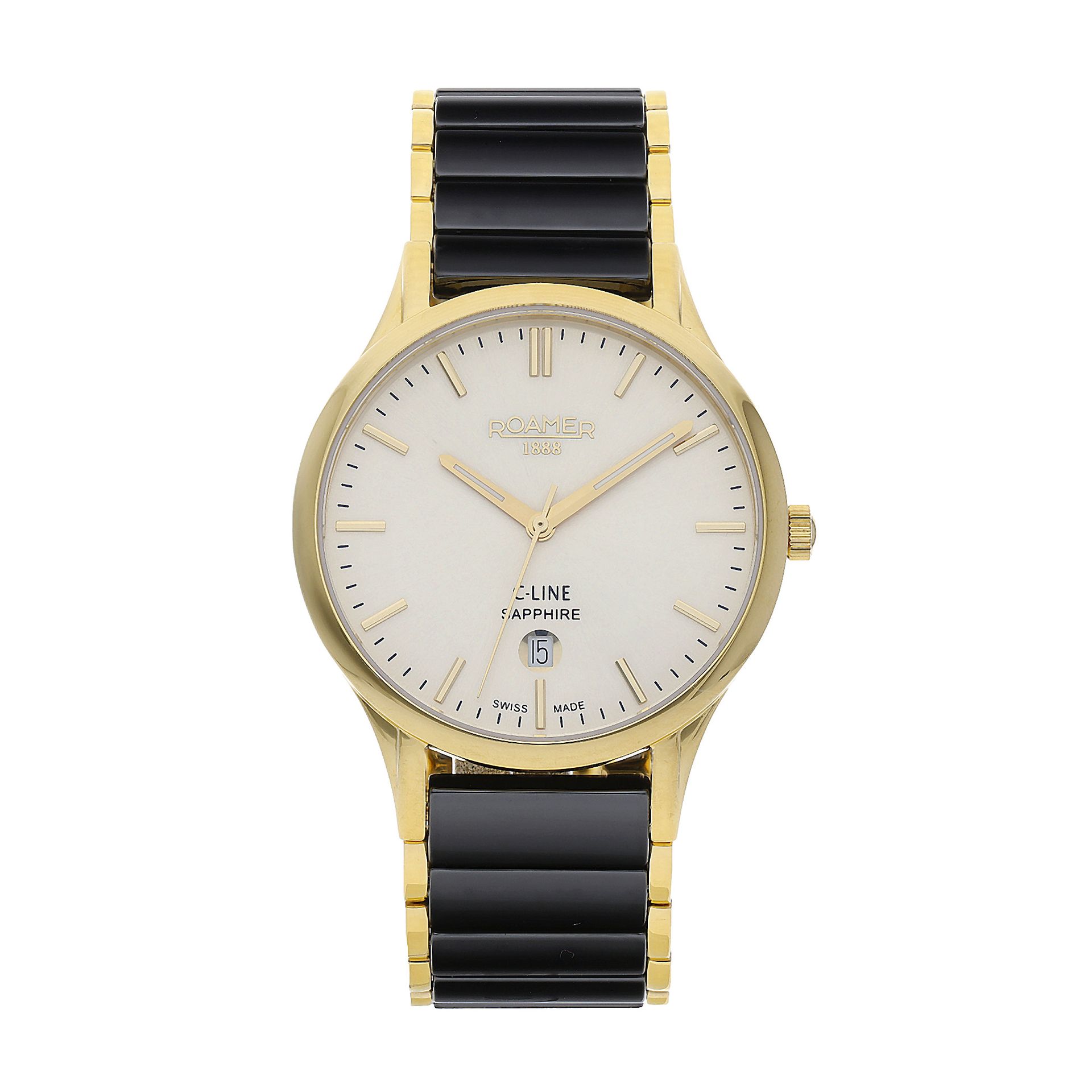 Zegarek ROAMER - C-Line 658833 48 35 61 Black/Gold