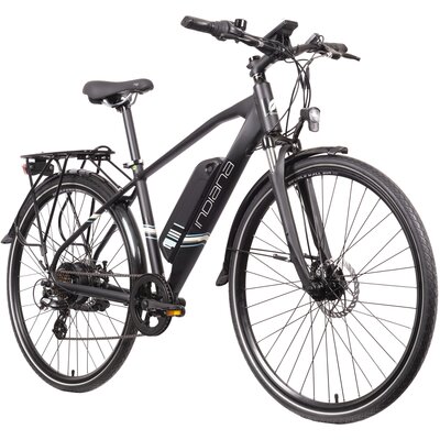 Rower elektryczny INDIANA E-Trekking 1.0 M17 28 cali męski Czarno-niebieski