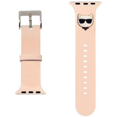 Apple KARL LAGERFELD Karl Lagerfeld Silicone Choupette Head Pasek do Watch 38/40/41 mm (różowy) KLAWMSLCP