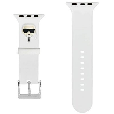 Apple KARL LAGERFELD Karl Lagerfeld Silicone Karl Head Pasek do Watch 38/40/41 mm (biały) KLAWMSLKW