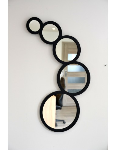 Lustro dekoracyjne 5 kółek w ramie MDF JUPITER- kolor ramy do wyboru, Wymiary: 60x122