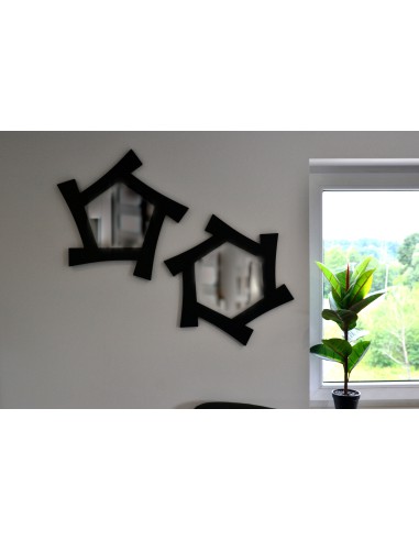 Zestaw luster dekoracyjnych w ramie MDF SENS- kolor ramy do wyboru, Wymiary: 2x 50x50