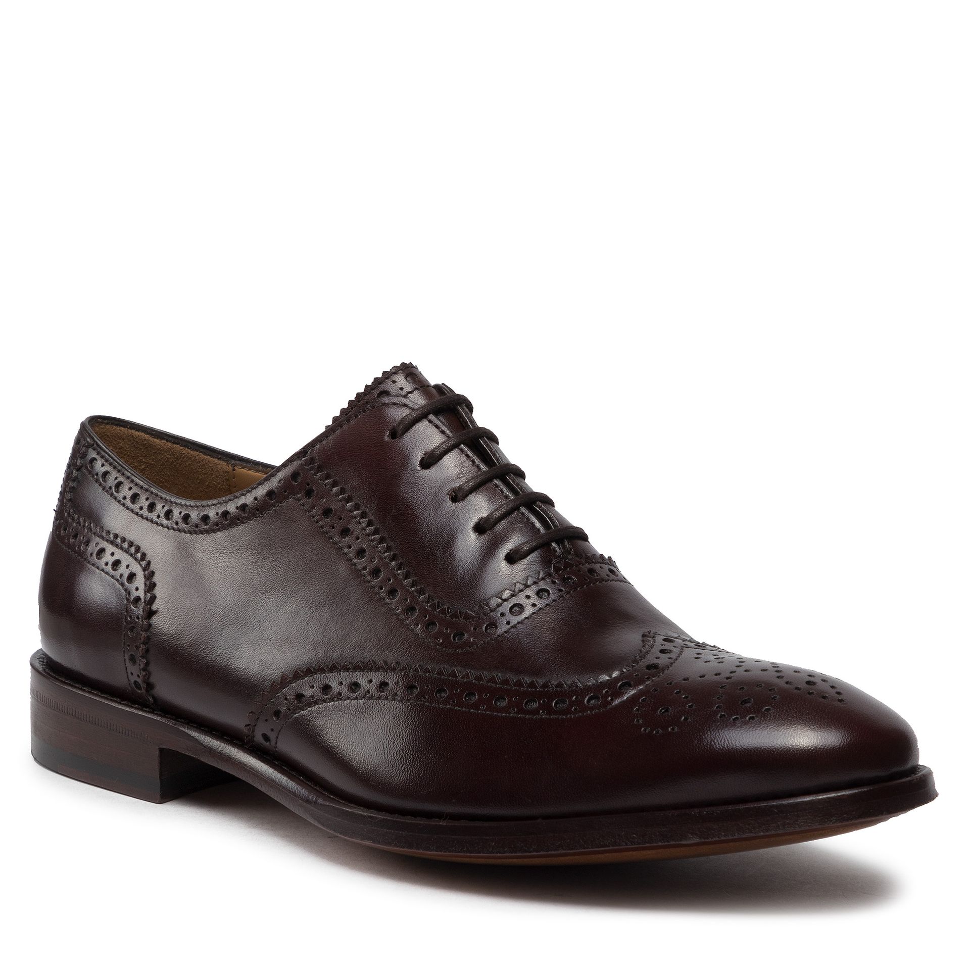 Półbuty LORD PREMIUM - Brogues 5501 Middle Brown L06