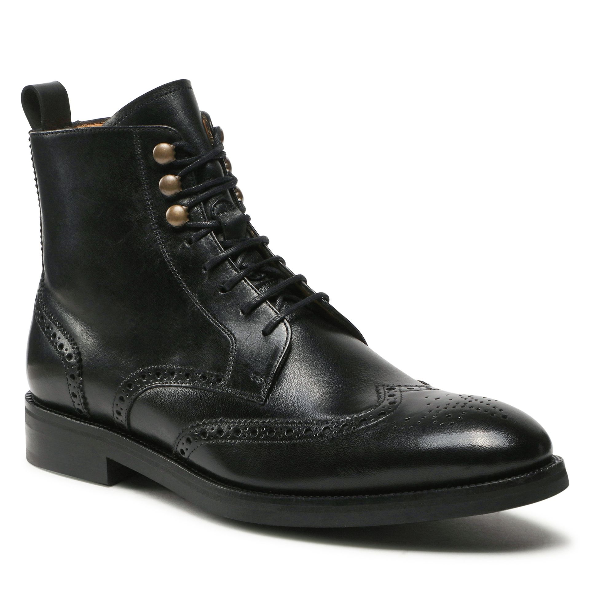 Kozaki LORD PREMIUM - Boots Brogues 5601 Black L01