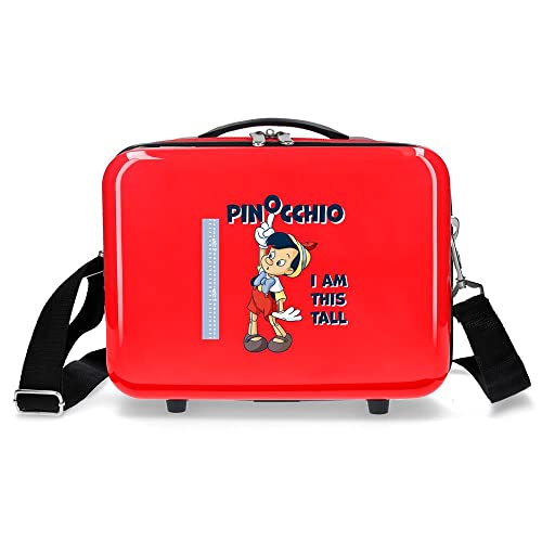 Disney Pinocchio elastyczna kosmetyczka z torbą na ramię czerwona 29 x 21 x 15 cm sztywna ABS 9,14 l