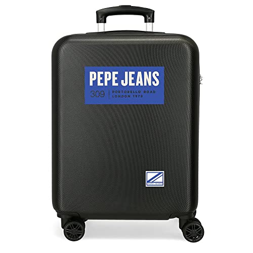 Pepe Jeans Darren Walizka kabinowa czarna 38 x 55 x 20 cm sztywne ABS boczne zapięcie 34 l 2,7 kg 4 podwójne koła