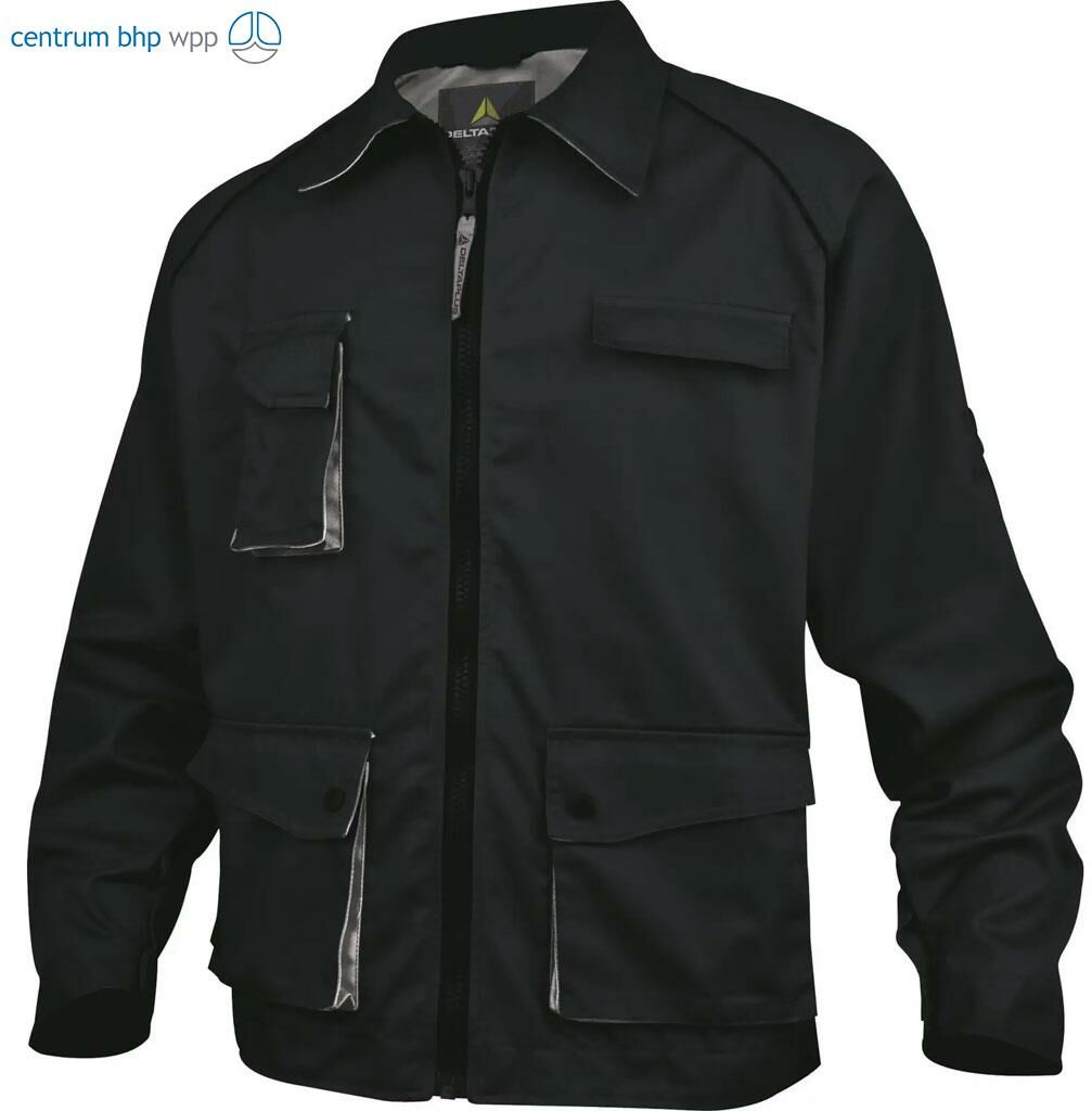 DELTAPLUS M2VES BLUZA MACH 2 Z POLIESTRU (65%) I BAWEŁNY (35%), 245 g/m  (CZARNOSZARY)