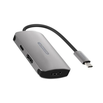 Sitecom CN-398 | USB-C na 2x HMDI adapter Hub z USB-C Power Delivery - do MacBook Pro/Air, Chromebook i innych urządzeń USB typu C CN-398