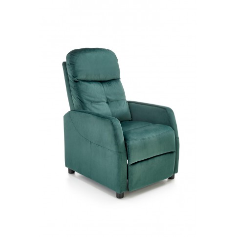 Zielony rozkładany fotel wypoczynkowy FELIPE 2 Halmar