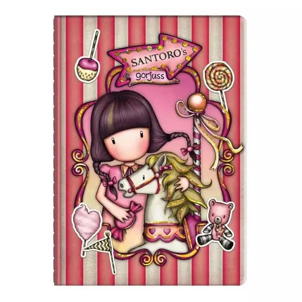Mały Notes z Naklejkami Gorjuss Fairground - Santoro