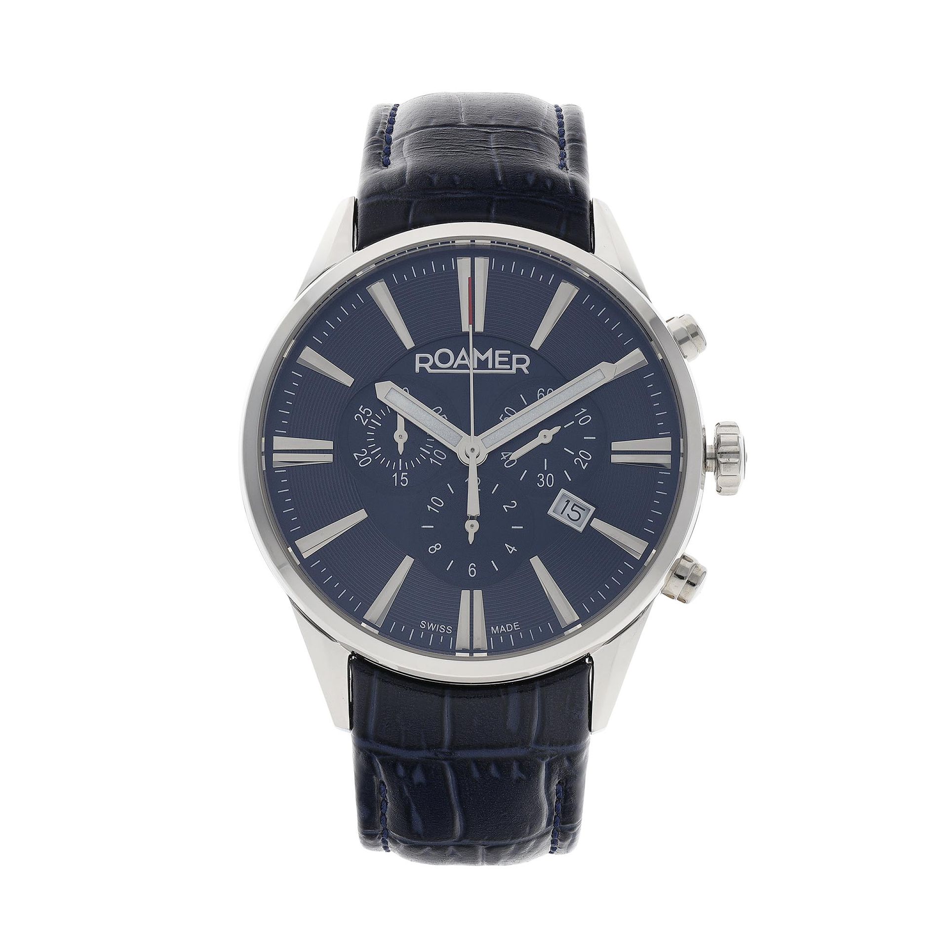 Zegarek Roamer Superior Chrono 508837 41 40 05 Navy/Silver