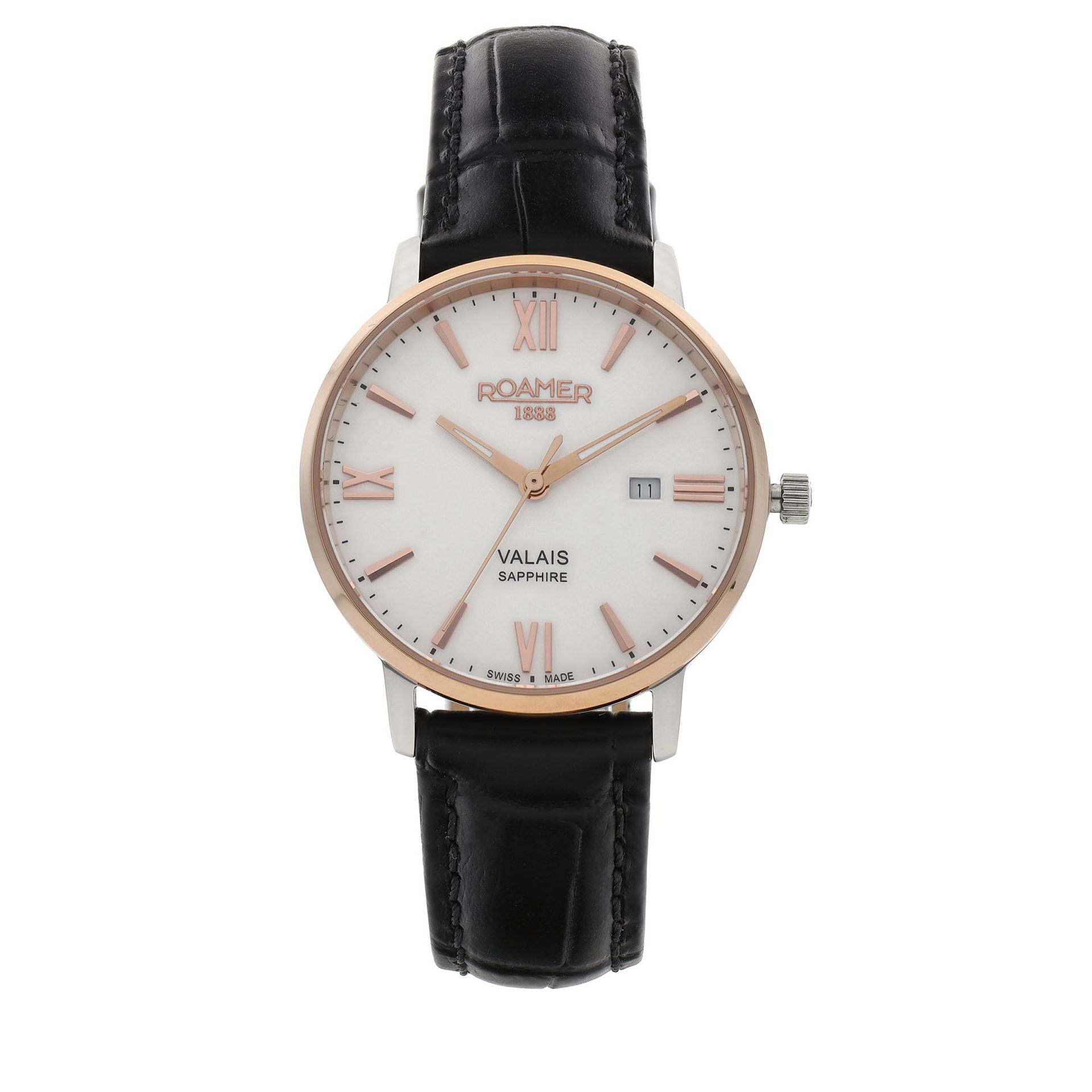 Zegarek ROAMER - Valais 958844 49 13 05 Rose Gold/Silver/Black