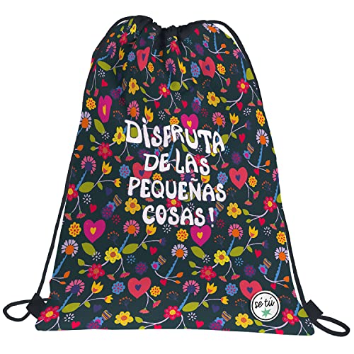 Grafoplás 37611110. Sznurki do torby na plecak, kieszeń zewnętrzna, 36 x 47 cm, kolekcja Be You, Enjoy, wielokolorowe, 36 x 47 cm, szkoła, Wielokolorowy, 36x47cm, Szkoła