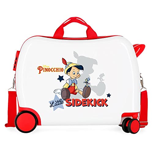 Disney Pinocchio walizka dziecięca biała 50 x 39 x 20 cm sztywne ABS kombinowane zamknięcie boczne 34 l 1,8 kg 4 koła