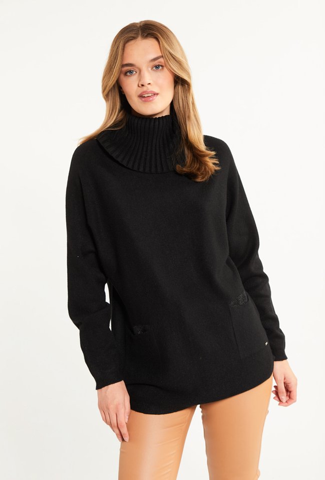 Sweter damski z golfem - Monnari