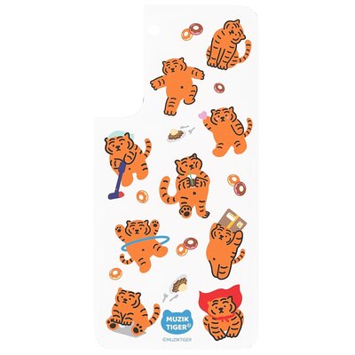 Panel Samsung GP-TOU021HONOW do etui Frame Cover do Galaxy S22 Muzik Tiger biały/white