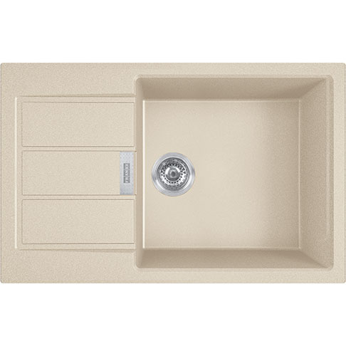 Franke Sirius 2.0 S2D 611-78 XL Zlewozmywak granitowy jednokomorowy 78x50 cm Tectonite beżowy 143.0676.418