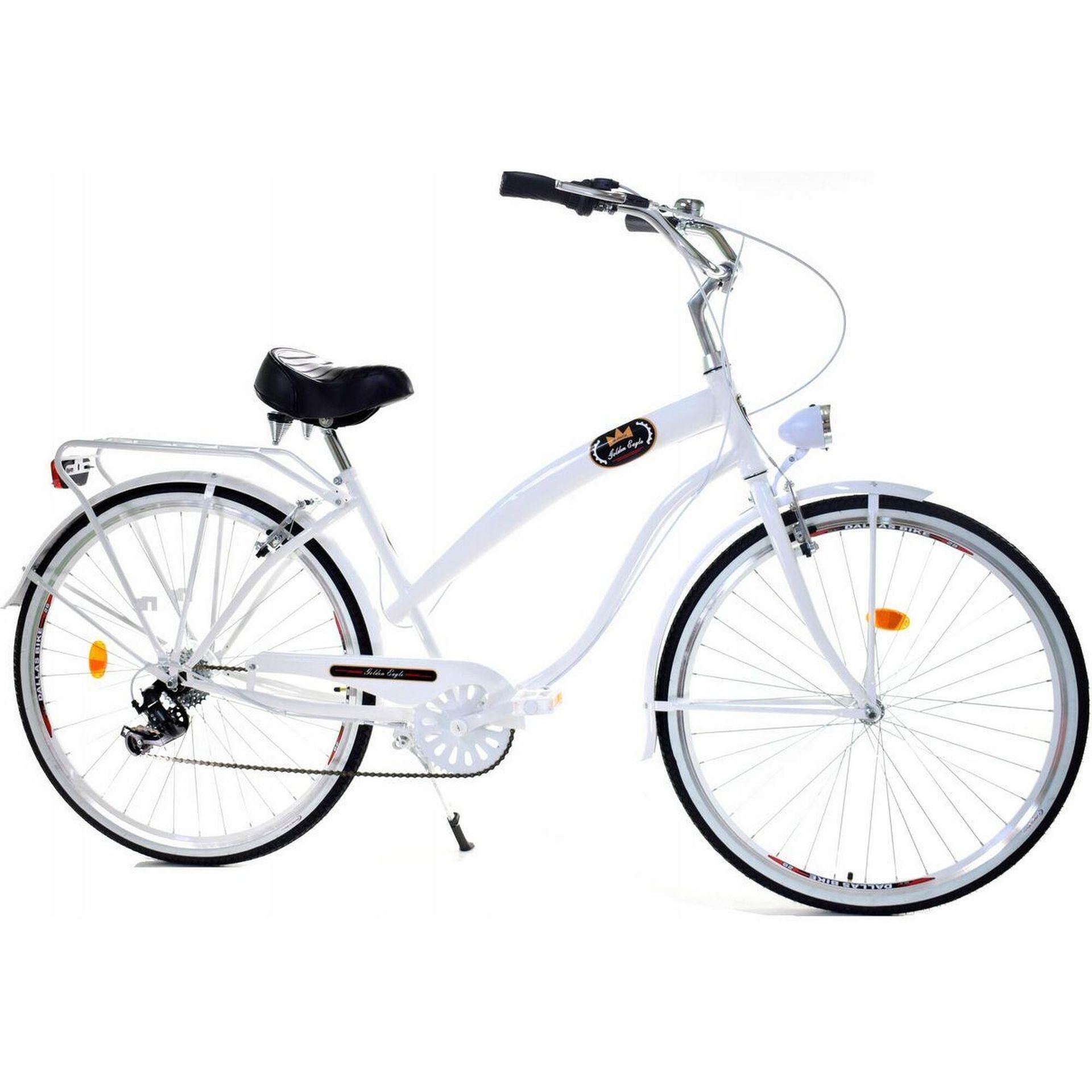 Rower Beach Cruiser Dallas Cruiser Lady 28 cali 7spd GE - biały