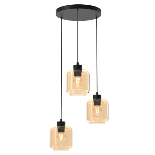 Lampa wisząca SOMBRA AMBER 3xE27 MLP8372-Milagro