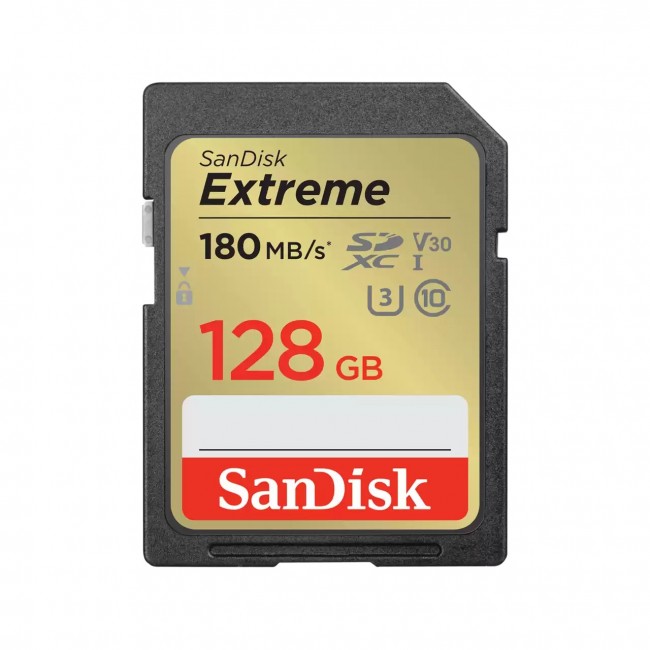 SanDisk SDXC 128GB Extreme UHS-I U3 V30 180/90 MB/s