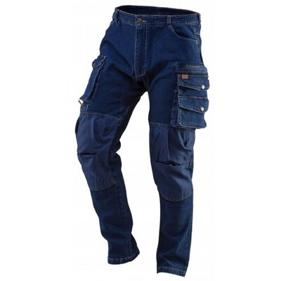 NEO-TOOLS Spodnie robocze DENIM, wzmocnienia na kolanach, rozmiar M