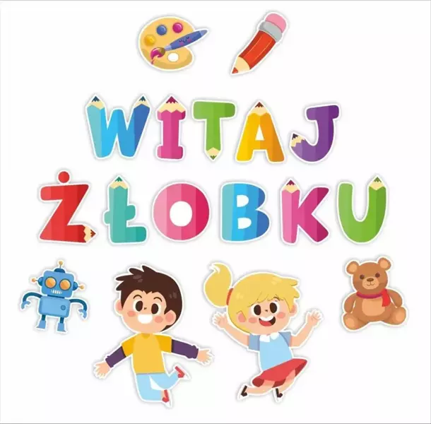 Dekoracje szkolne - Witaj żłobku (duży napis) - LearnHow