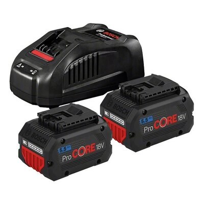 Bosch Starter-Set 2 x ProCORE18V 5.5Ah + GAL 1880 CV Professional, Zestaw 4059952560106