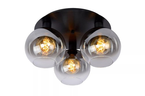 Lucide Marius 74114/03/30 plafon lampa sufitowa 3x60W E27 czarny