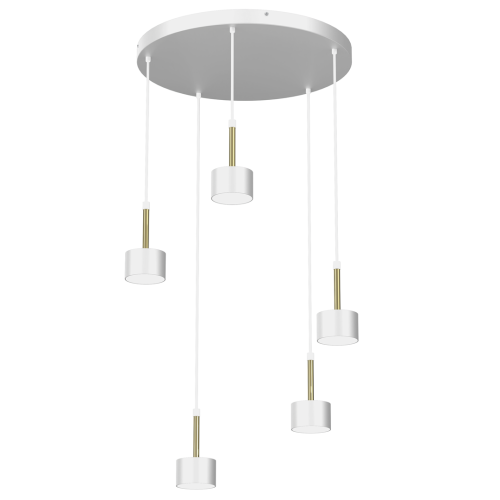Milagro Lampa wisząca ARENA WHITE/GOLD 5xGX53 MLP7757