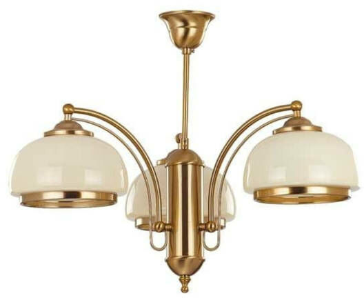 Lampa wisząca klasyczna LORD 3x E27 szer. 64cm ecru złoty