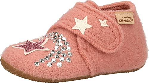 Living Kitzbühel Dziewczęce buty na rzepy, jednorożec i gwiazda, kapcie, popielaty ró? (Ash Rose), 28 EU