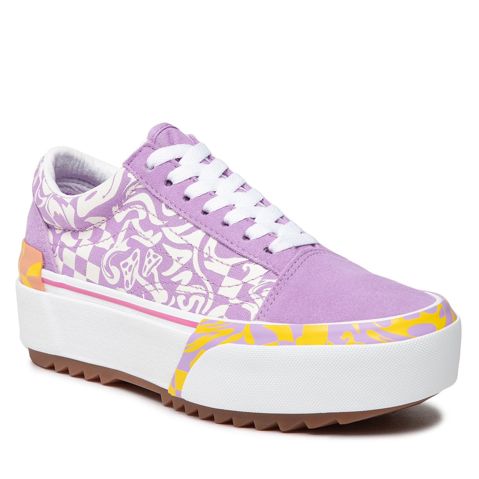 Tenisówki VANS - Old Skool Stac VN0A4U15BD91 Wavy Daze Sheer Lilac