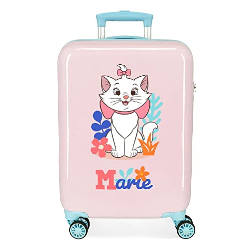 Disney Aristocatos walizka kabinowa różowa 38 x 55 x 20 cm sztywny ABS zamek szyfrowy z boku 34 l 2 kg 4 podwójne koła