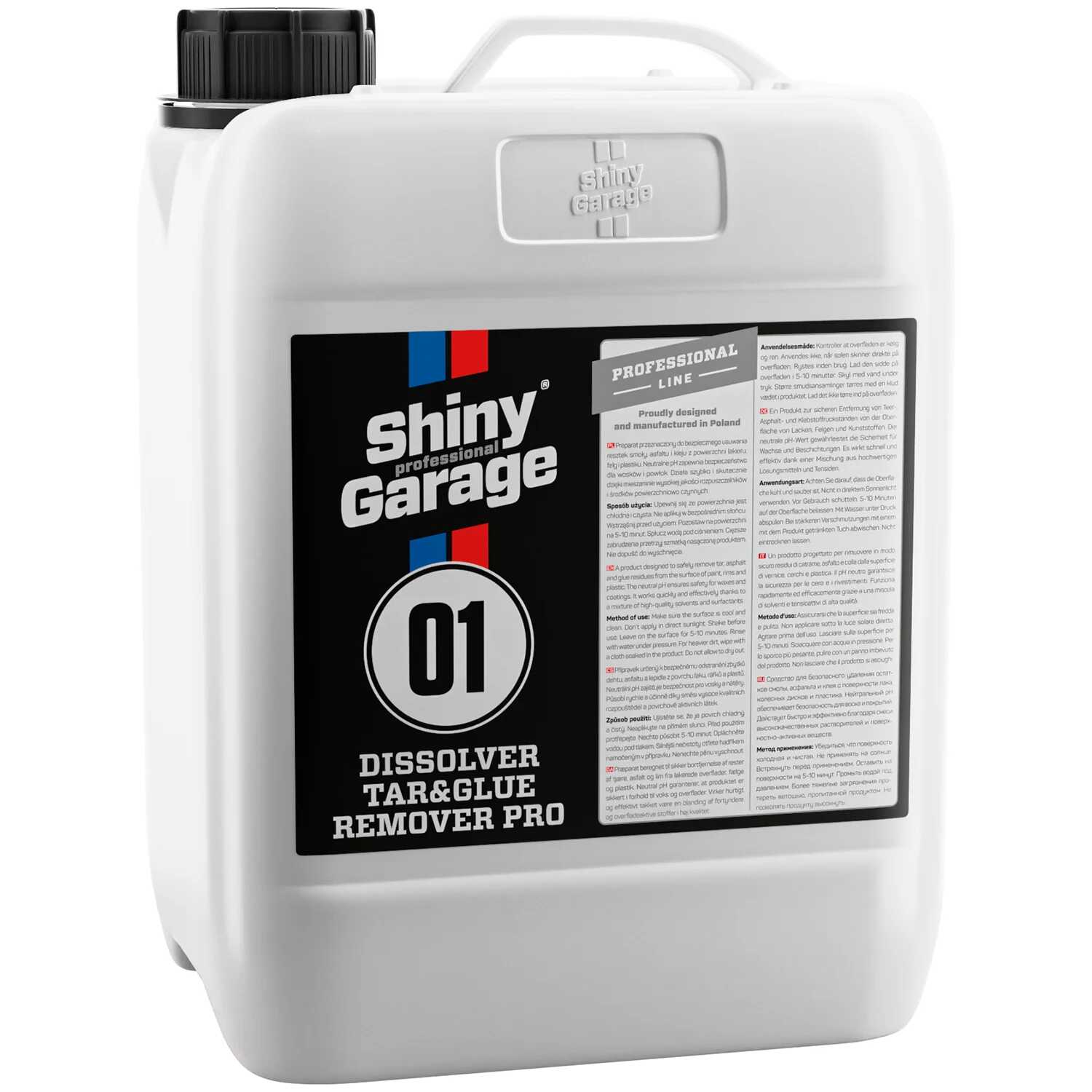 Shiny Garage Dissolver Tar&Glue Remover Pro  produkt do usuwania smoły 5L