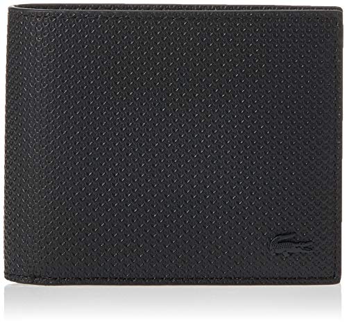 Lacoste Nh2826ce, męski portfel, Noir, 0.5x10.5x10.5 cm (W x H x L)