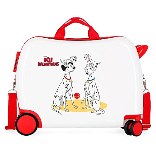 Disney 101 Dalmatas walizka dla dzieci biała 50 x 39 x 20 cm sztywne ABS kombinowane zamknięcie boczne 34 l 1,8 kg 4 koła