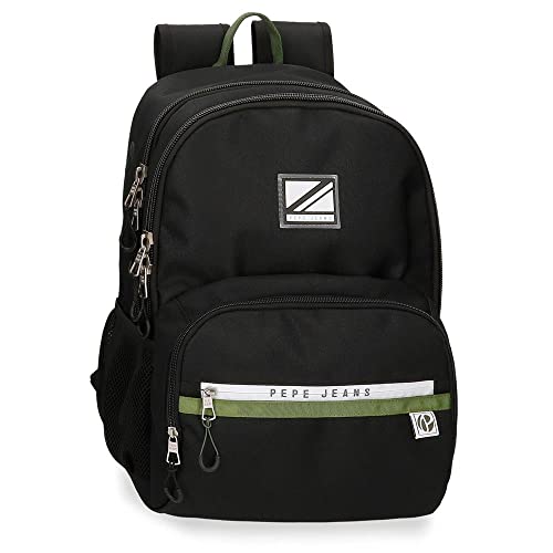 Pepe Jeans Luca wózek kabinowy, szary, 38 x 55 x 20 cm, twardy plastik, boczne zamknięcie na szyję, 34 l, 2,74 kg, 4 koła, czarny, plecak 46