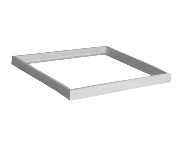 Ramka do panelu 60 x 60, zatrzask, aluminiowa, biała. (1LM)
