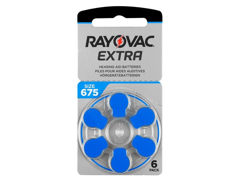 6 szt. Bateria słuchowa Rayovac Extra 675.