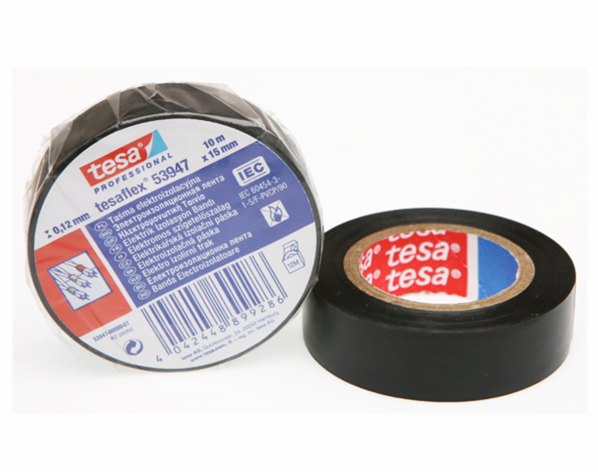 Taśma izolacyjna TESA 10m/15mm PVC czarna (1LM)