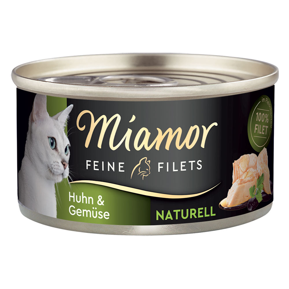 Miamor Feine Filets Naturelle, 6 x 80 g, kurczak z warzywami