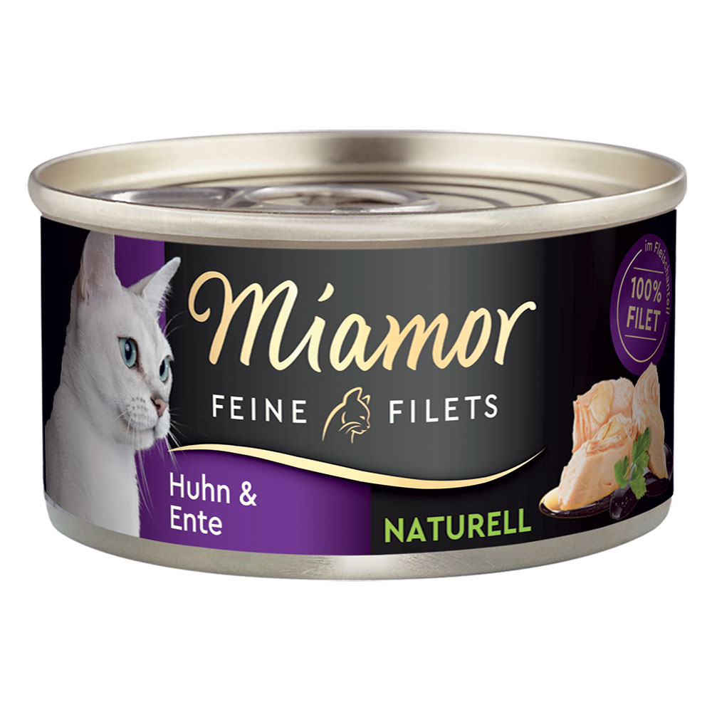 Miamor Feine Filets Naturelle, 6 x 80 g, kurczak z kaczką