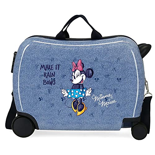 Disney Minnie Make it Rain Bows, walizka dziecięca, niebieska, 50 x 38 x 20 cm, twardy plastik, boczne zamknięcie, 34 l, 1,8 kg, 4 koła, bagaż podręczny