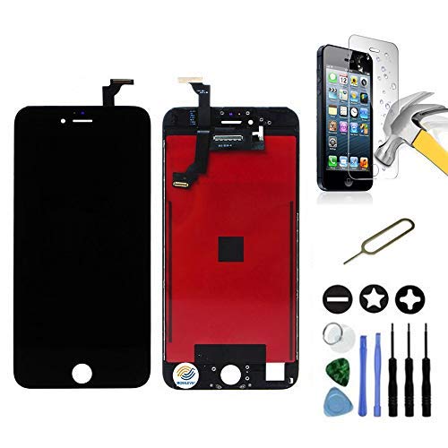 Mobilevie wyświetlacz LCD Retina + ekran dotykowy na obudowie dla iPhone 6 Plus czarny + narzędzia