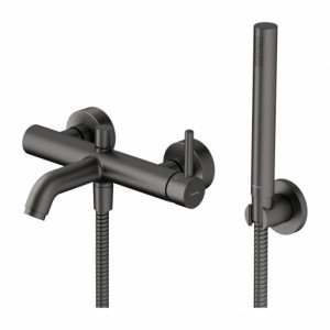OMNIRES Y1231 GR Y bateria wannowa z zestawem prysznicowym grafit