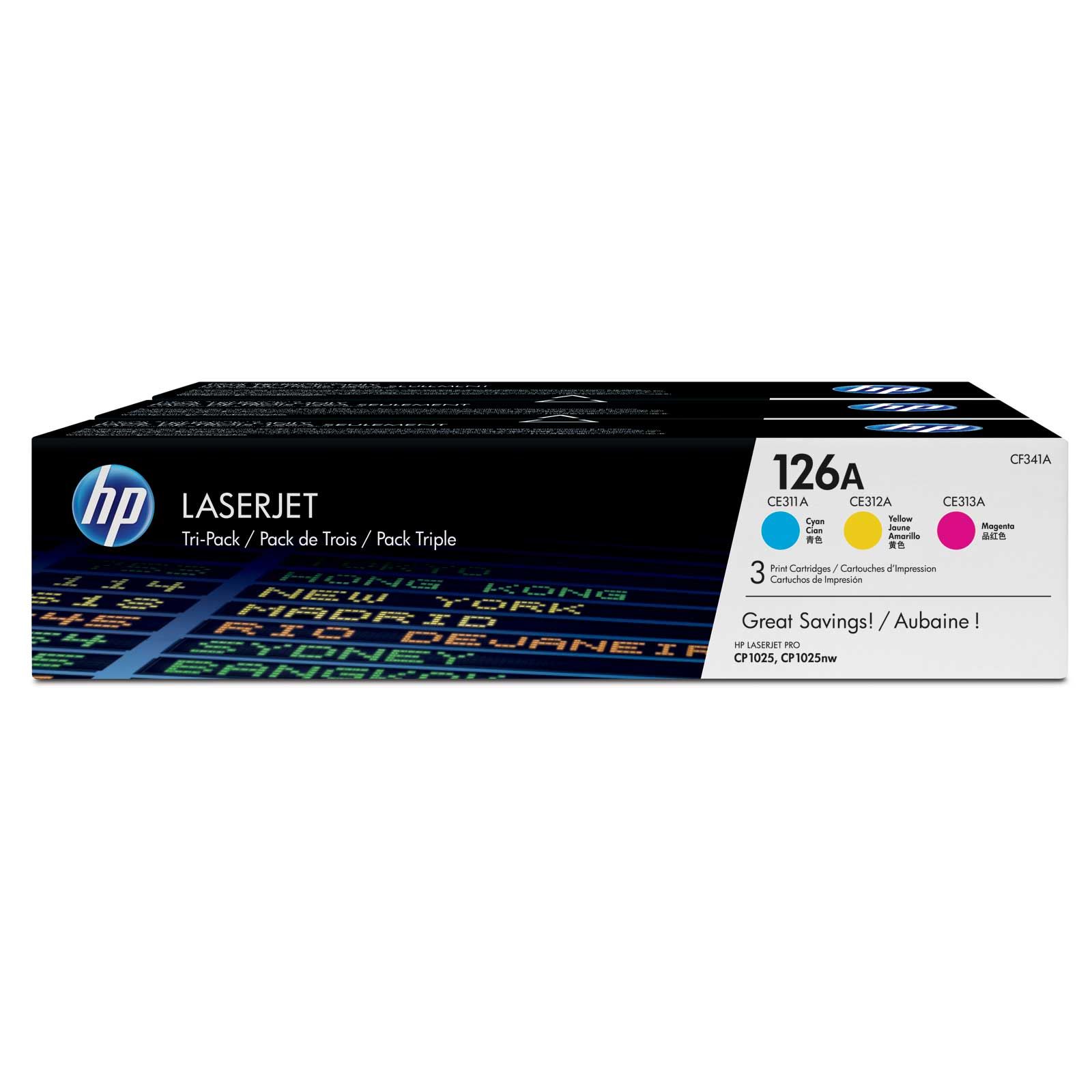 oryginalny toner HP 126A [cf341a] cmy 3-pak