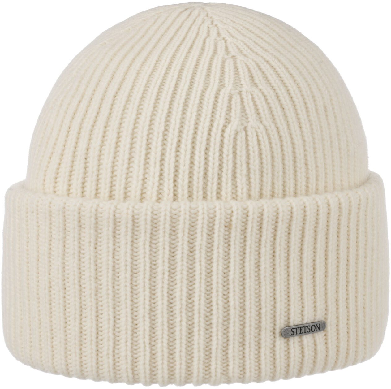Czapka Wełniana Classic Uni by Stetson, kremowobiały, One Size
