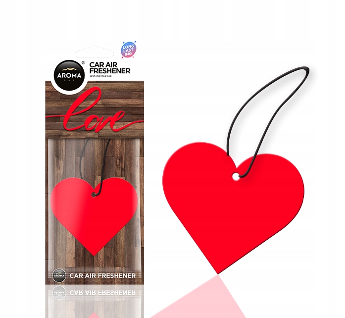 LOVE SERCE Celulozowa zawieszka do auta AROMA CAR