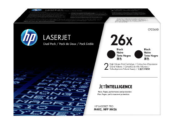 oryginalny toner HP 26X [cf226xd] black 2-pak